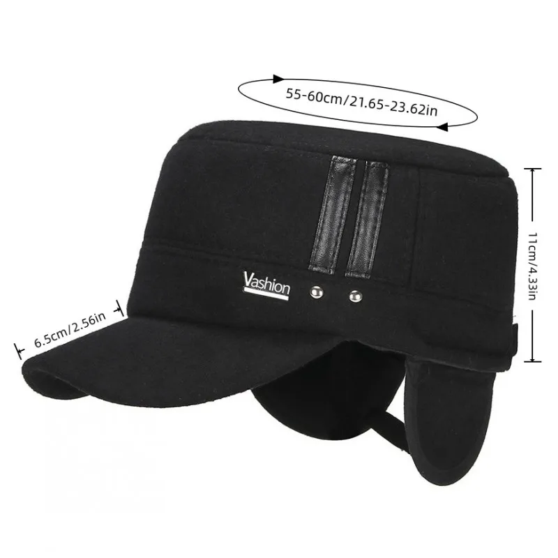 Baseball Winter Hats with Ear Flaps for Men Outdoor Walk Running