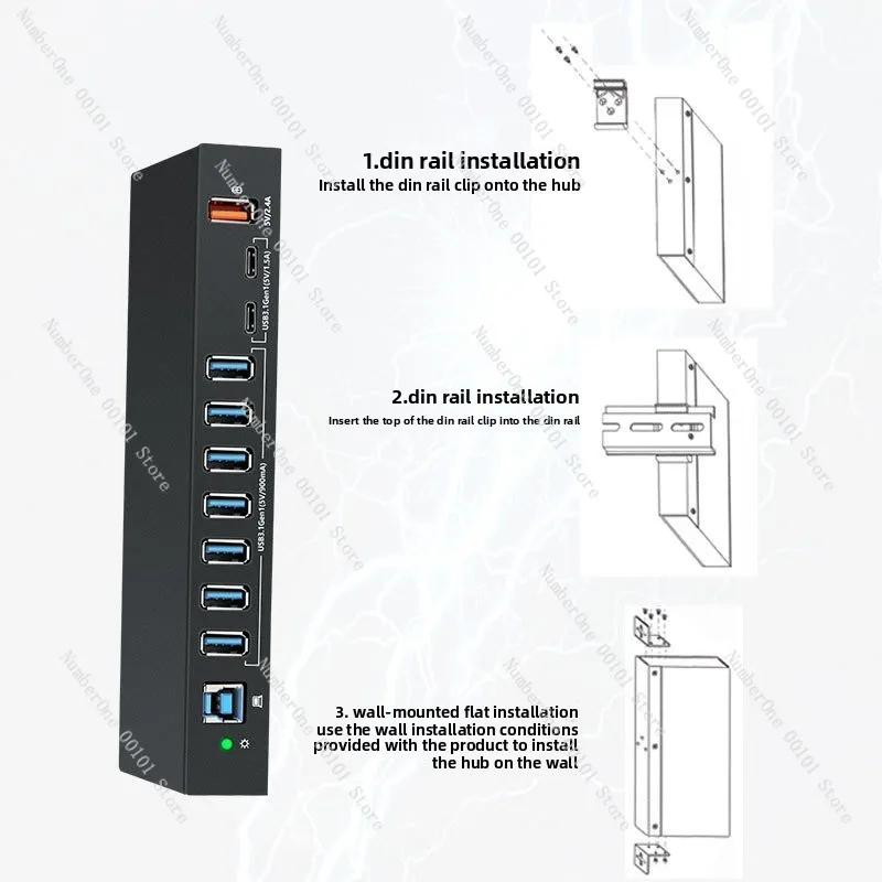 Hub production and processing, anti-static protection, extended USB-B port, multi port USB support for various digital devices