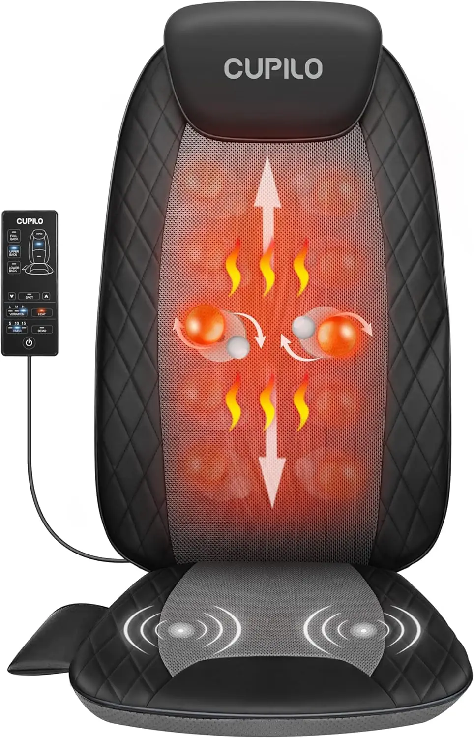 Deep Tissue Shiatsu Back Massager with Heat - Adjustable Chair Pad for Pain Relief & Relaxation, Ideal Gift