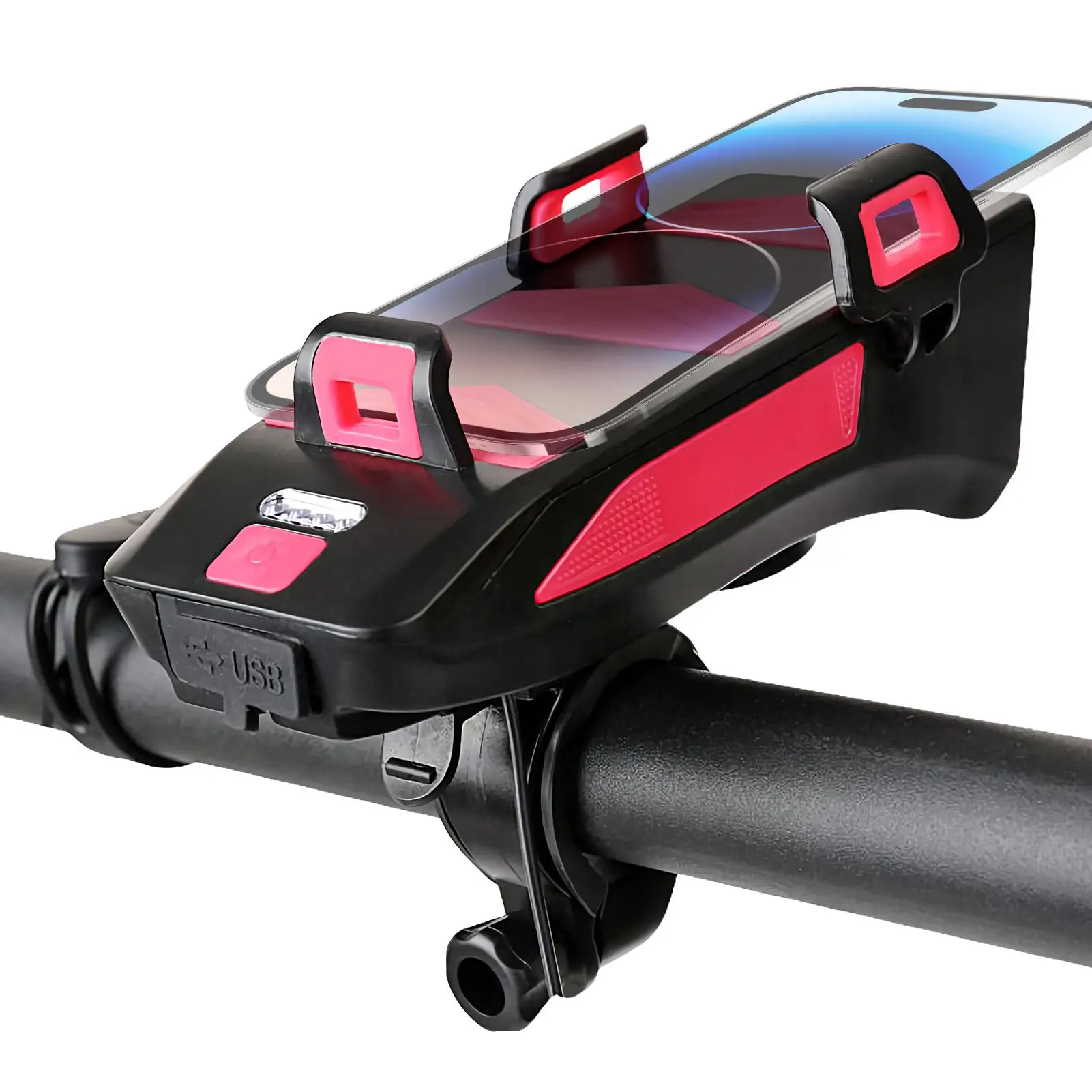 

Фара для велосипеда для грязи, перезаряжаемые через USB, водонепроницаемые велосипедные фонари с держателем для телефона, товары для улицы для ночной езды, выживания, рыбалки