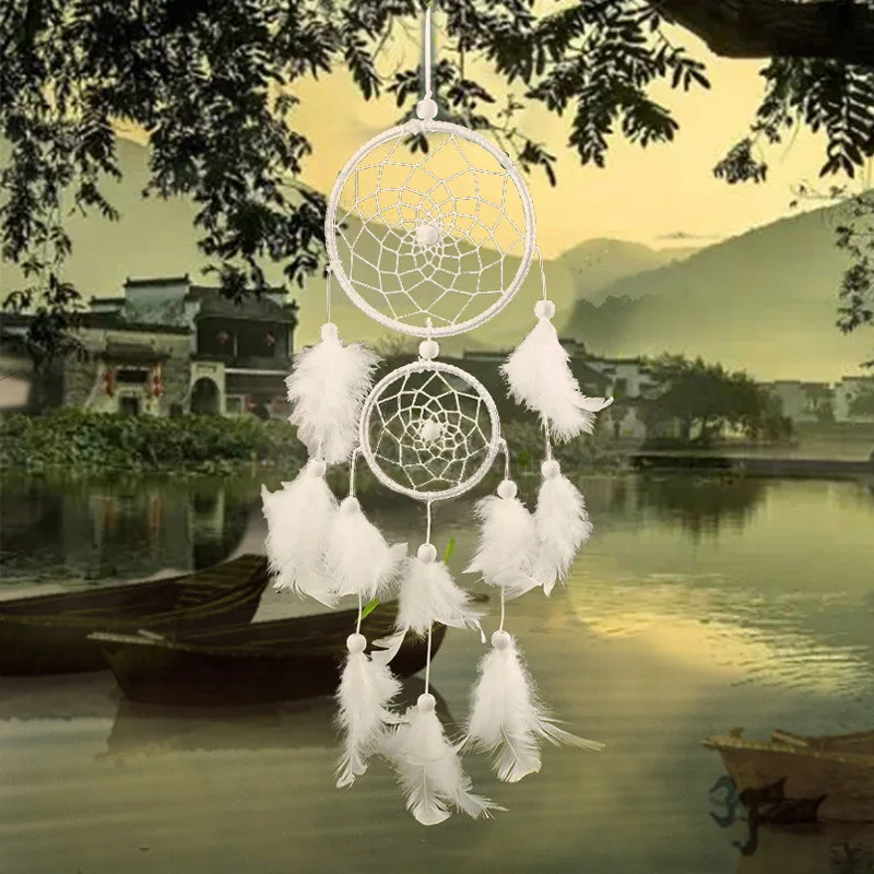 

New Dream Catcher Room Decor Feather Weaving Catching Up The Dream Angle Dreamcatcher Wind Chimes Indian Style Religious Mascot