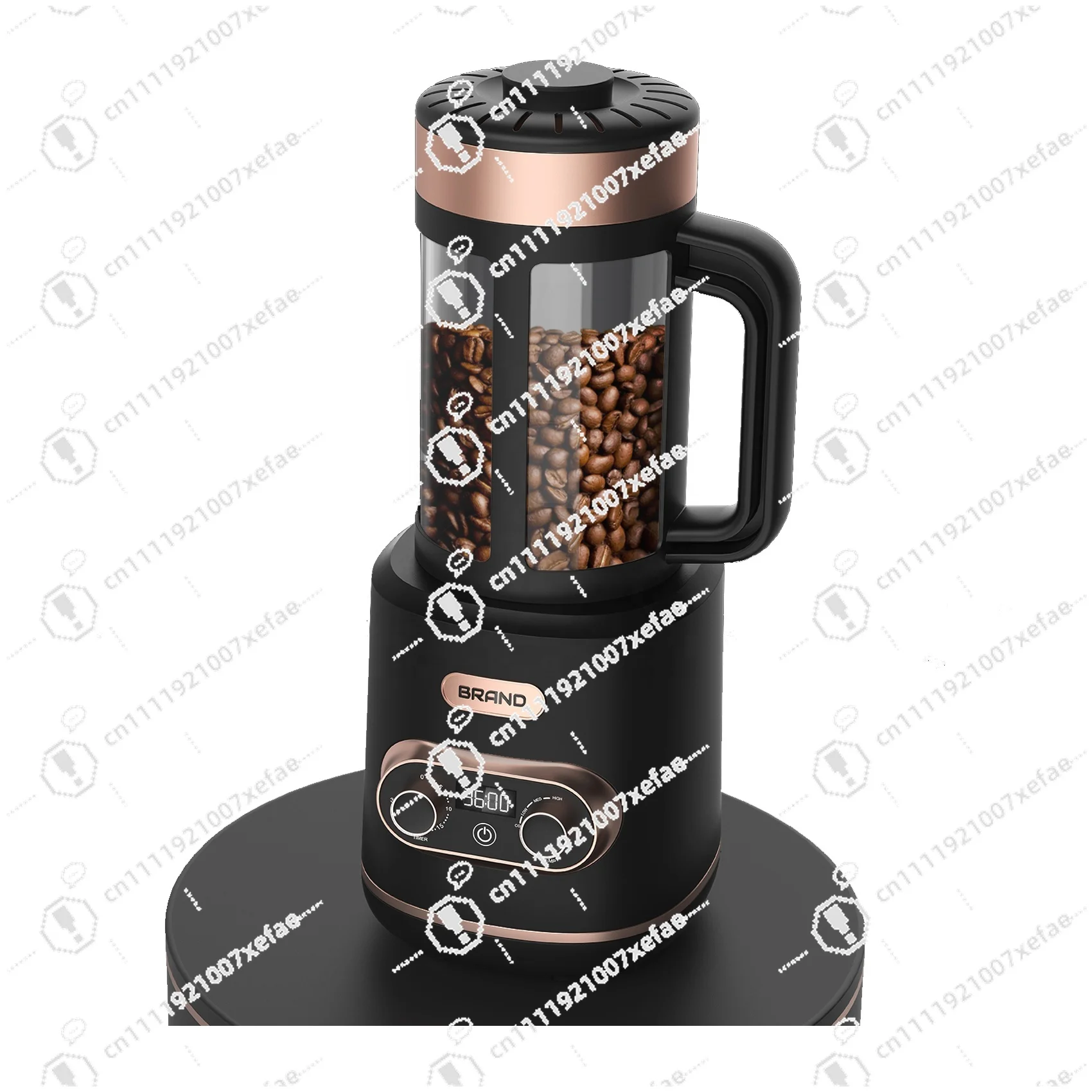 

Adjustable temperature electric coffee roaster with monitor