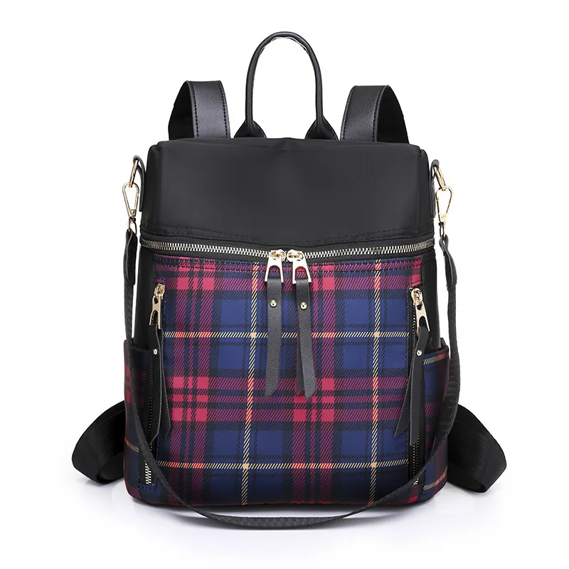 Retro Style Personality Elephant Print Oxford Cloth Backpack Women's Casual Multi-Functional Bag Ethnic Style Student Bags Gift