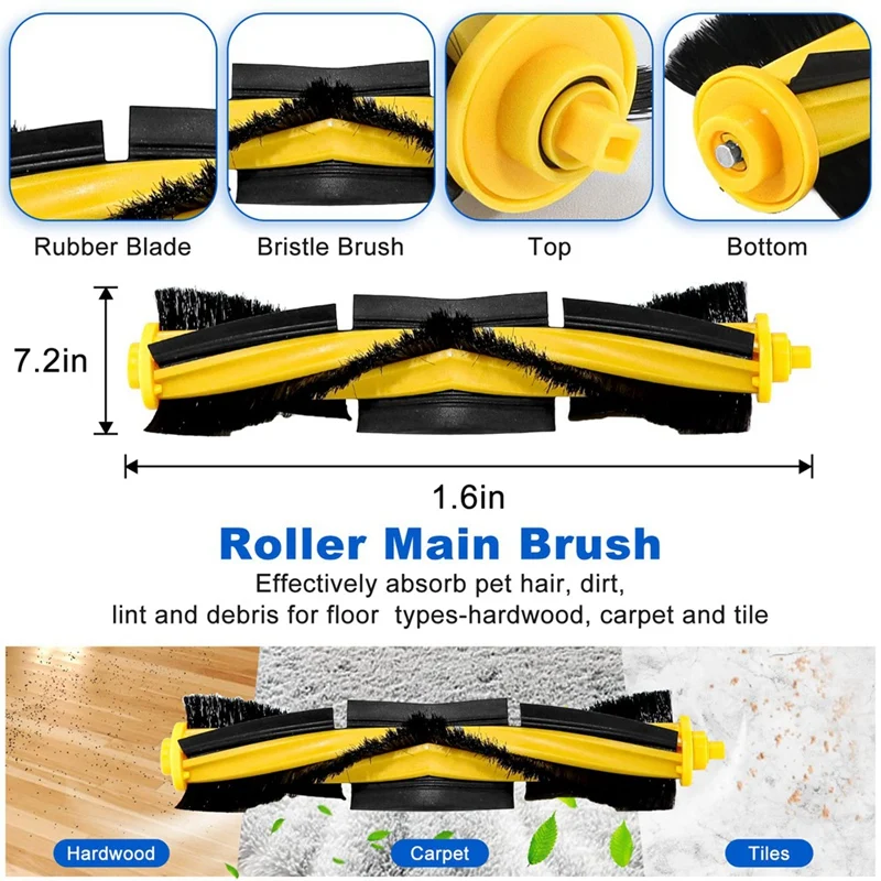 Main Brush Side Brush HEPA Filter For Ecovacs T8 T8aivi T8MAX N8pro Vacuum Cleaner Parts Accessories