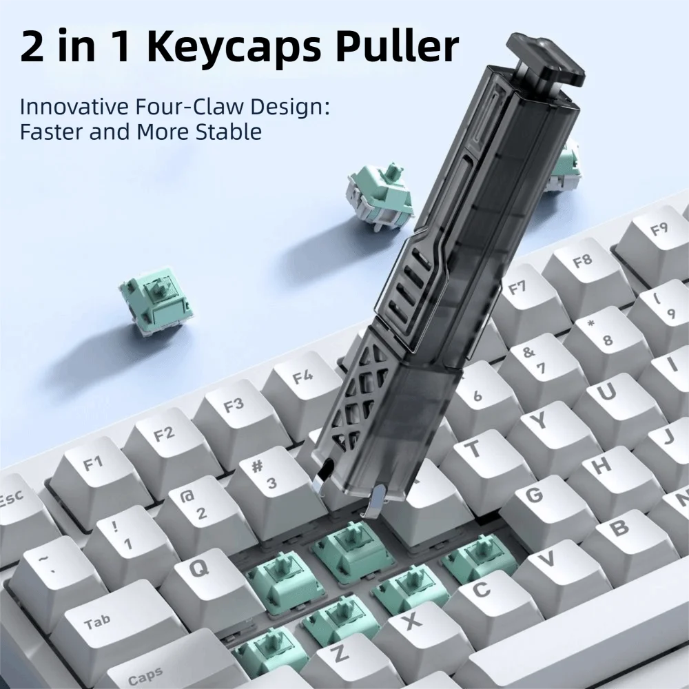 New 2 in 1 Keycaps Puller Multifunctional Remove and Replace Switch Puller Disassembly Tool Mechanical Keyboards Remover Tool