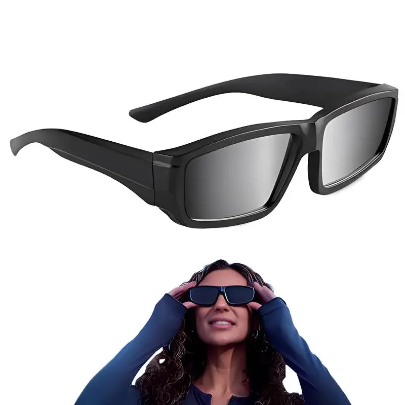 UV Blocking Solar Eclipse Glasses Portable Ultra-light Black Eclipse observation  Viewing Glasses for Safe Sun Viewing