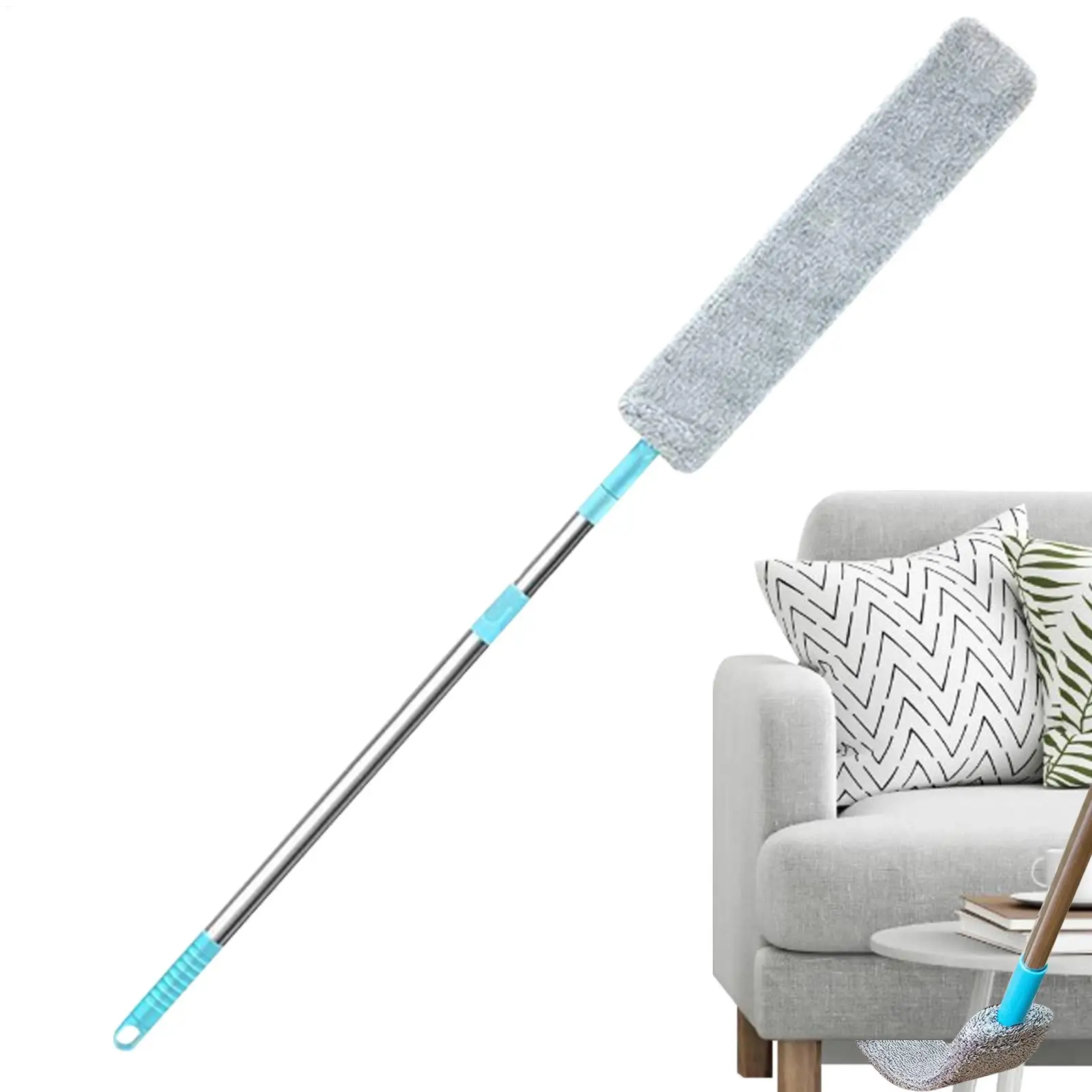 Telescopic Flat Duster Long Handle Under-Bed Dust Collector Washable Dust Brush Extendable Crevice Cleaning Brush For Furniture