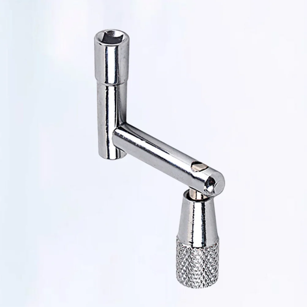 

Ratchet Drum Key Heavy Duty Z Shape Metal Tuning Wrench Easy on Wrists Quick Tension Rod Removal Silver Drum Key
