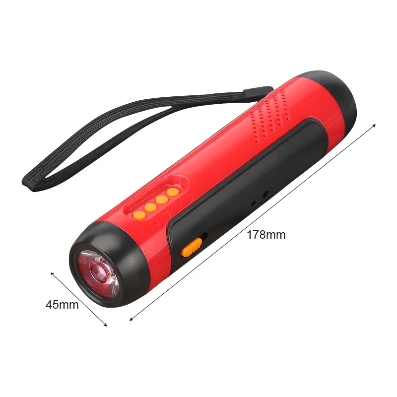 Ultra Bright LED Flashlight Hand Crank Dynamo Torch Multi-function USB charging Lantern for Outdoor Camping Emergency Power Bank