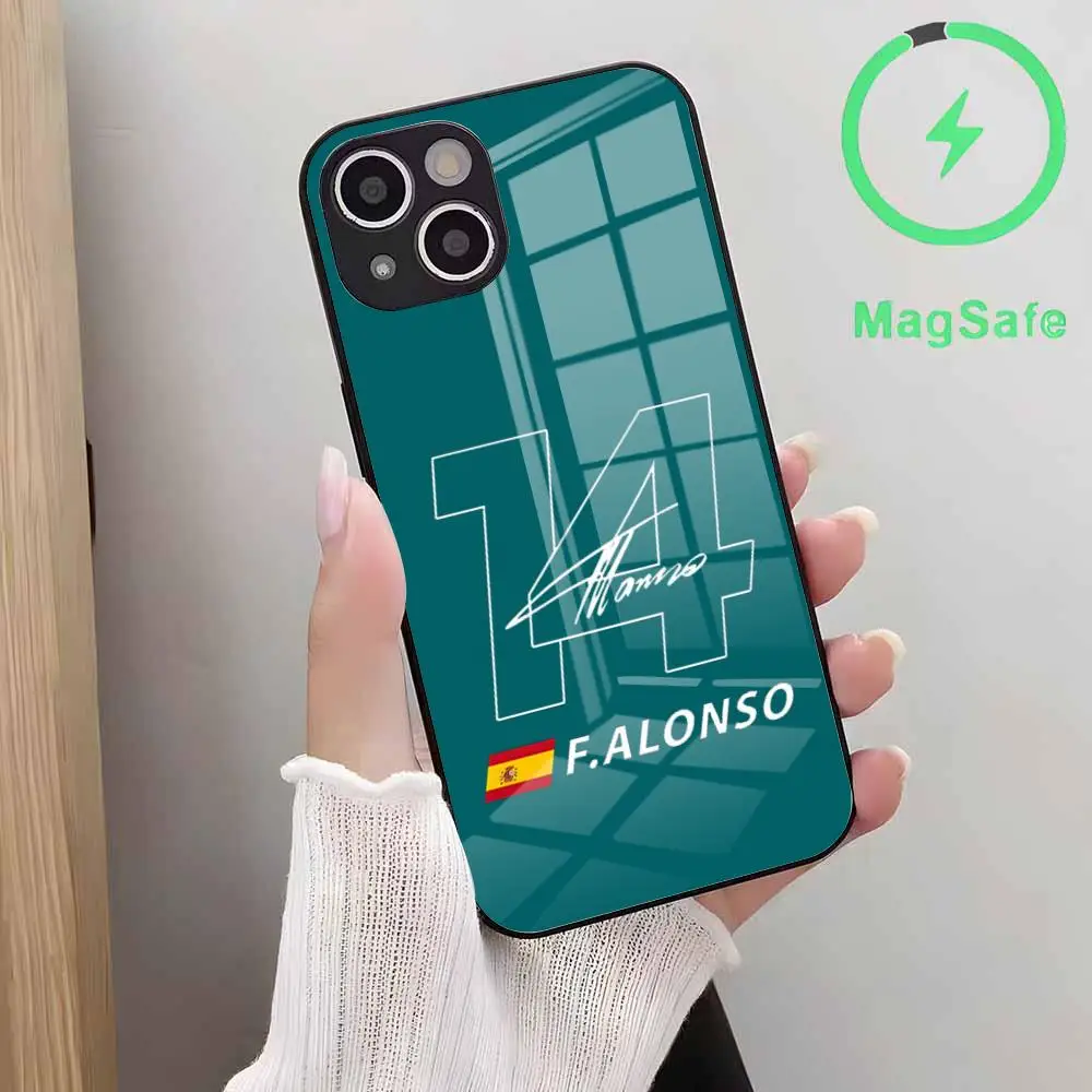 حافظة لهاتف آيفون 16 15 14 Plus 13 12 Mini 11 Pro Max حافظة مغناطيسية زجاجية لهاتف آيفون 16 15 14 Plus 13 12 #4