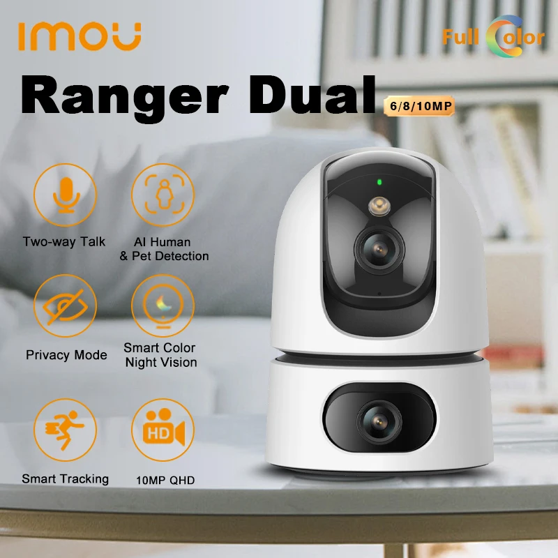 IMOU WIFI IP Camera Ranger Dual 10MP Two Lens 5+5MP 6MP 8MP Indoor Pet Detection Two-way Talk PT Surveillance Cat Dog Cameras