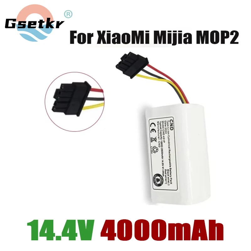 Xiaomi-N011-4S1P de batería para Robot aspirador Mi, 14,4 V, 4000mAh, mopa 2 Lite, MJSTL