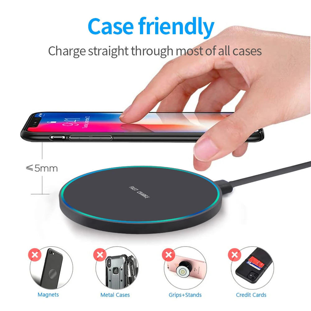30W  Wireless Charger Pad For iPhone 13 12 11 XS XR X 8 Samsung S21 S20 Type C Induction Fast Charging Station Phone Chargers - náhled 5