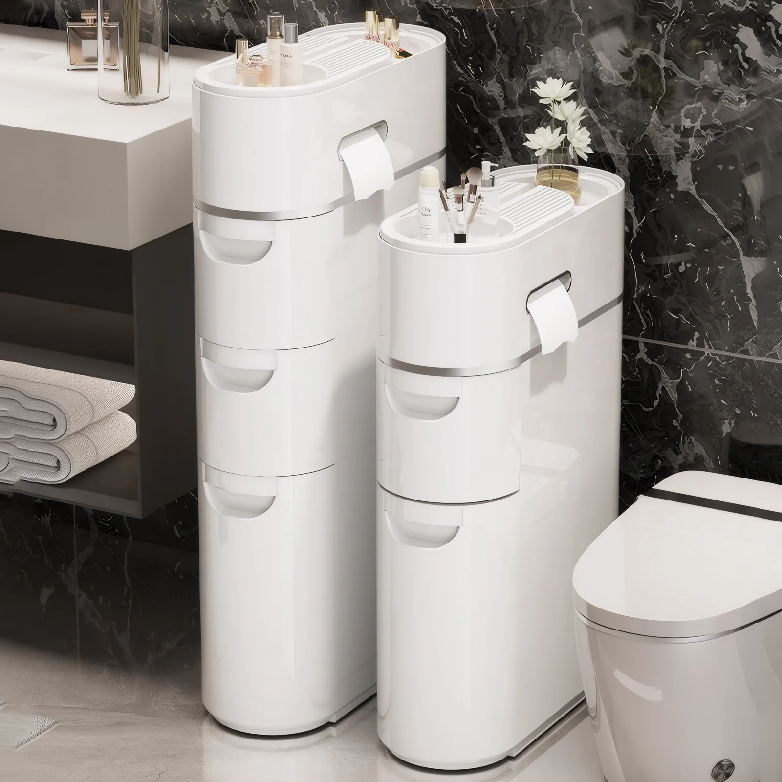 خزانة أرضية مقاومة للماء، منظم أرضية حديث بسعة كبيرة لتخزين ملحقات غرفة النوم