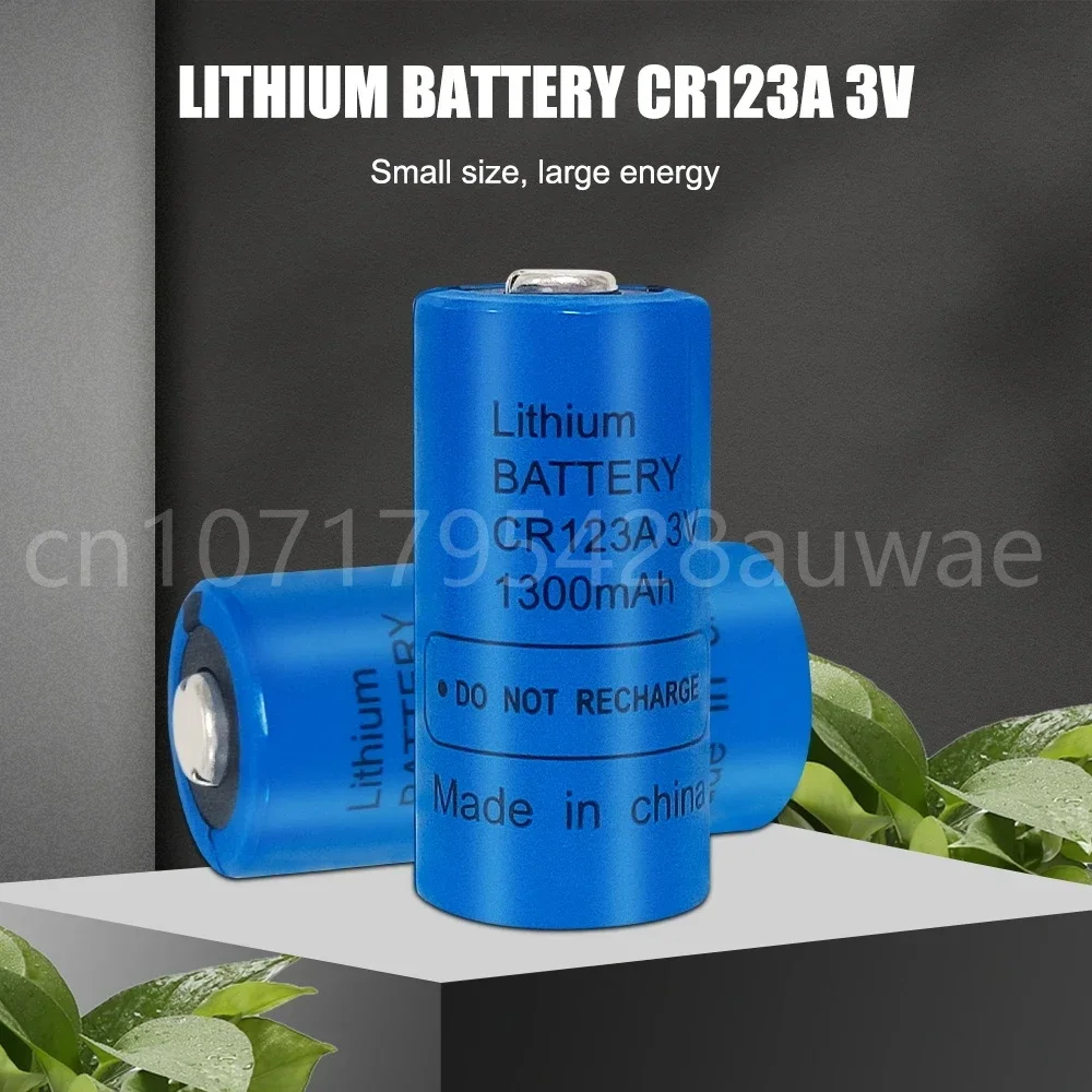 8PCS CR123A 3V Lithium Battery with Plug Suitable for Film Cameras Intelligent Toilet Cameras Urinal Sensors Smoke Detector