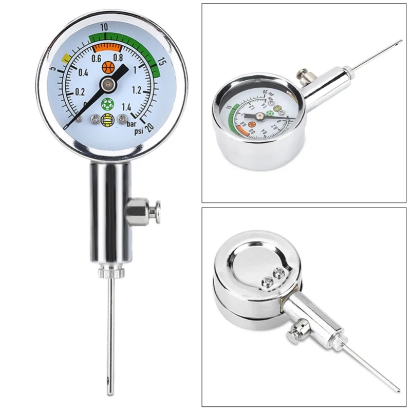Mini Ulitity Air Pressure Gauge Barometer Tool For Basketball Football Volleyball