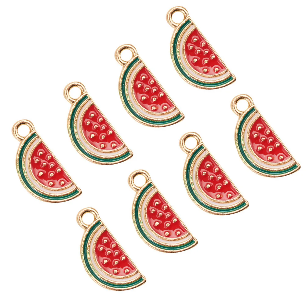 Watermelon Shape Pendant Charms Alloy Diy Jewelry Making Accessories For Necklace Earrings Keychain Fashion Pendants