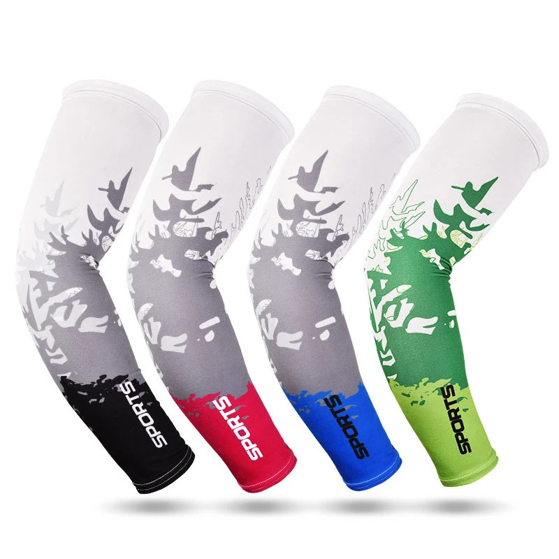 

Summer Running Arm Sleeve Ice Silk Cooling Sunscreen Cuff UV Sun Protection Sleeve Anti-Slip Men Women Long Gloves Outdoor Sport