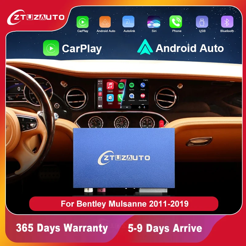 Wireless CarPlay For Bentley Mulsanne Android Auto Airplay Mirror link Retrofit Car Ai Box Multimedia USB Navigation DSP Camera