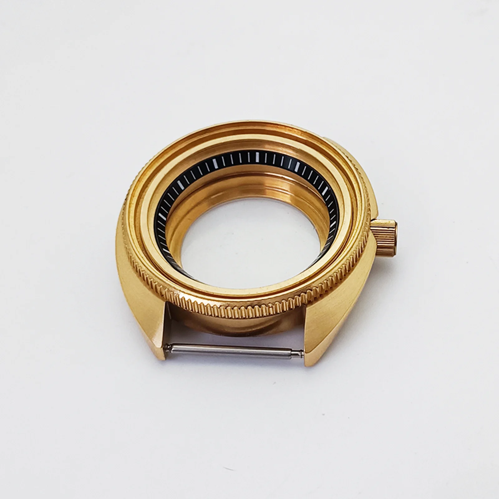 Mod Gold Turtle Case NH35 Case Crown 3.0 Resin Insert Sapphire Glass Stainless Steel Watch Case