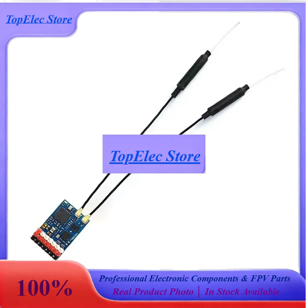 ToPssMATEK R24-P6V 2.4GHz ExpressLRS Compatible Receiver For RC FPV Drone 22.5dbm 180mW ISM PWM VARIO Design