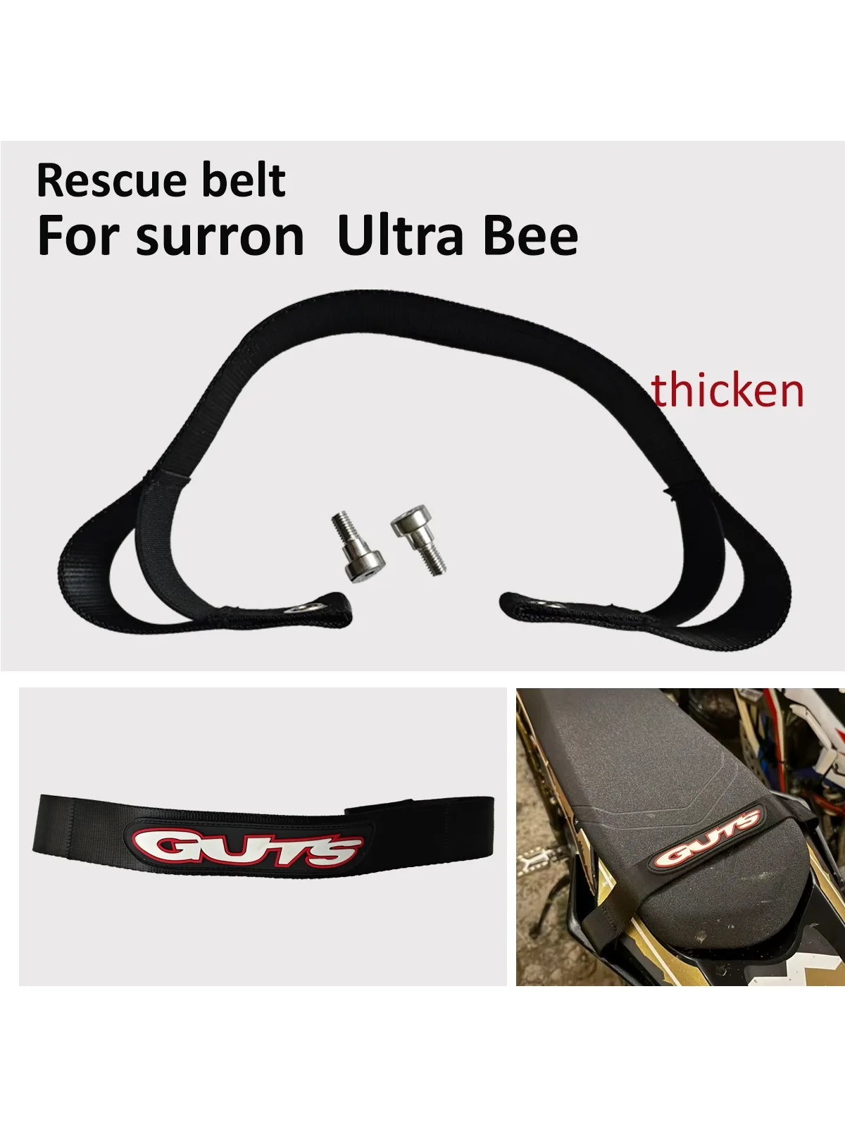 AliExpress NONE GYR Motorcycle Rear Rescue Strap Pull Sling Belt Leashes For Surron Ultra Bee Dirt Bike thicken traction Strap Pull Sling Belt
