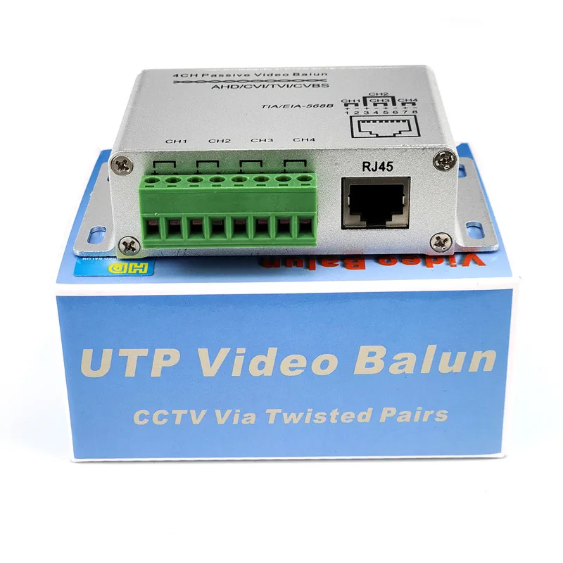 Transceptor pasivo de 4 canales y 8 canales, adaptador Balun de vídeo, transmisor BNC a UTP Cat5/5e/6, Cable 720P 1080P, HD, CVI/TVI/AHD