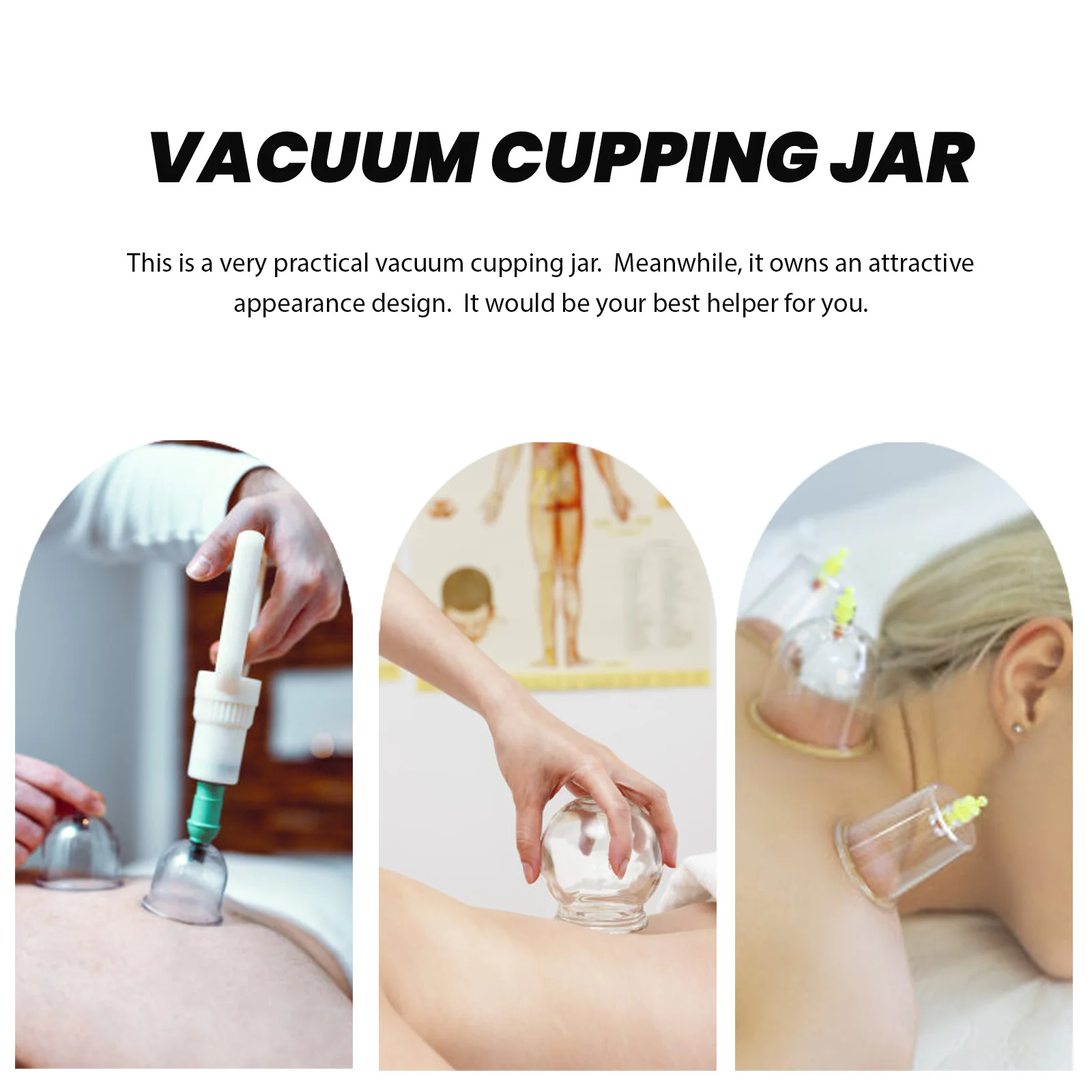 

Beauty Tool Vacuum Suction Cupping Cup Simple Structure Strong Adsorption Body Caring Accessory Vacuum Cupping Jar