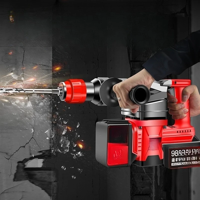 

High power brushless electric hammer electric pick three-purpose concrete lithium battery wireless industrial impact drill