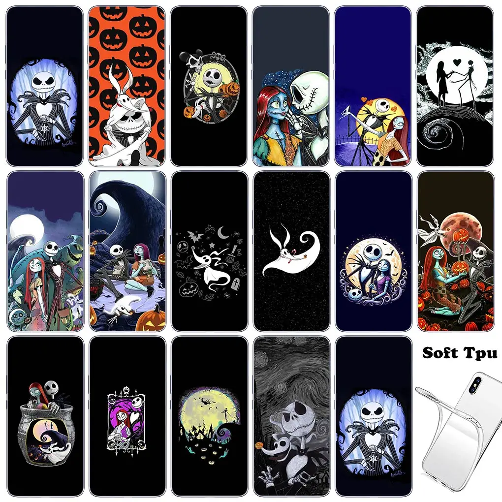 Nightmare Before Christma Jack Skellington Sally Case for Motorola Moto G04 G71 G73 G32 G34 G52 G8 G7 G9 G24 Power Plus E14