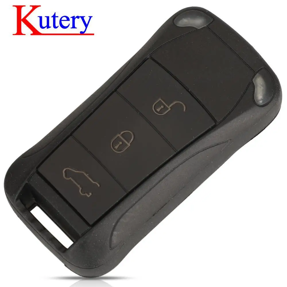 jingyuqin 2/3/4 Button 315/433MHZ ID46 PCF7946 Chip Folding Flip Remote Key For Porsche Cayenne 2004 - 2011 HU66 Uncut Blade