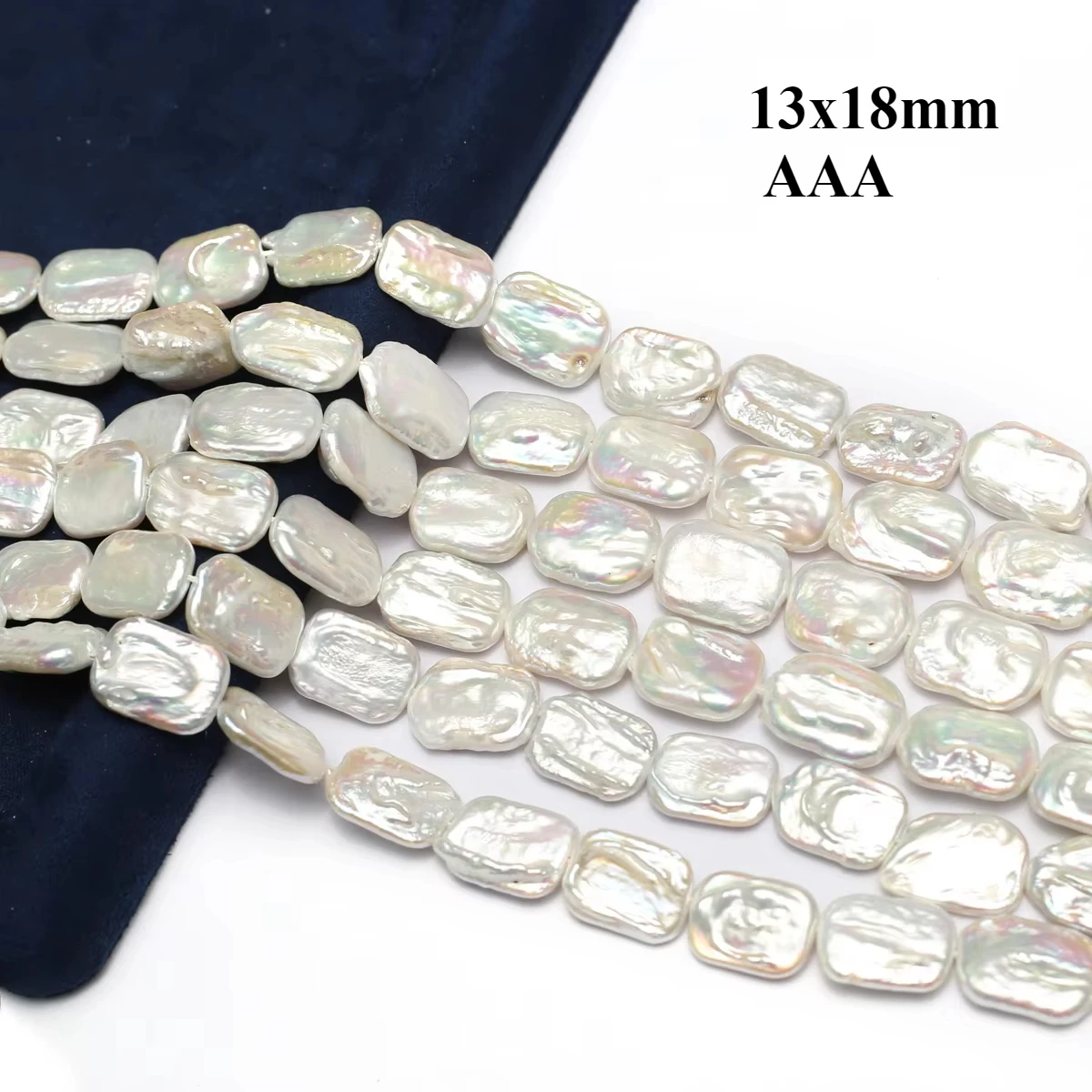 13x18mm AAA 100% Natural Freshwater Pearl Rectangular Baroque Bead Ladies Jewelry Making DIY Necklace Bracelet Accessories Gift