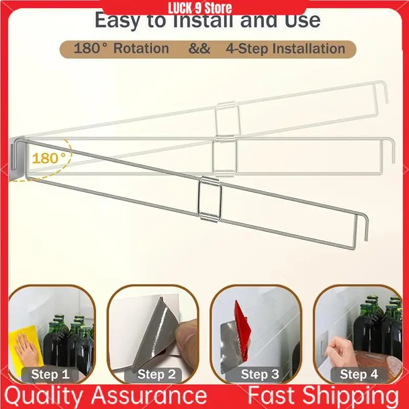 

Угловая полка для холодильника для автофургона, регулируемые стержни для холодильника 13,98-25,59 дюйма, стержни для хранения для кухни на колесах (2 упаковки)-AB52