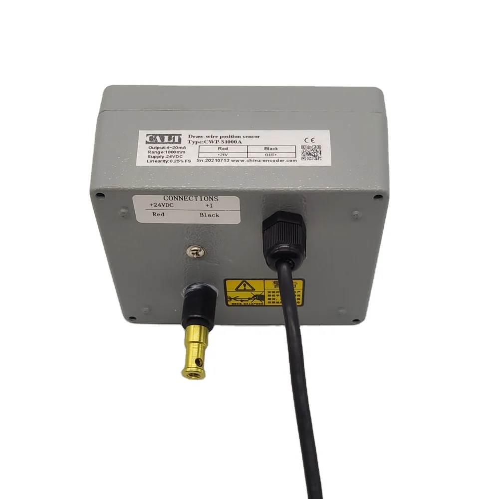 Draw Wire Transducer CWP-S1000 1M Displacement Sensor With Protective Casing For Outdoor Use