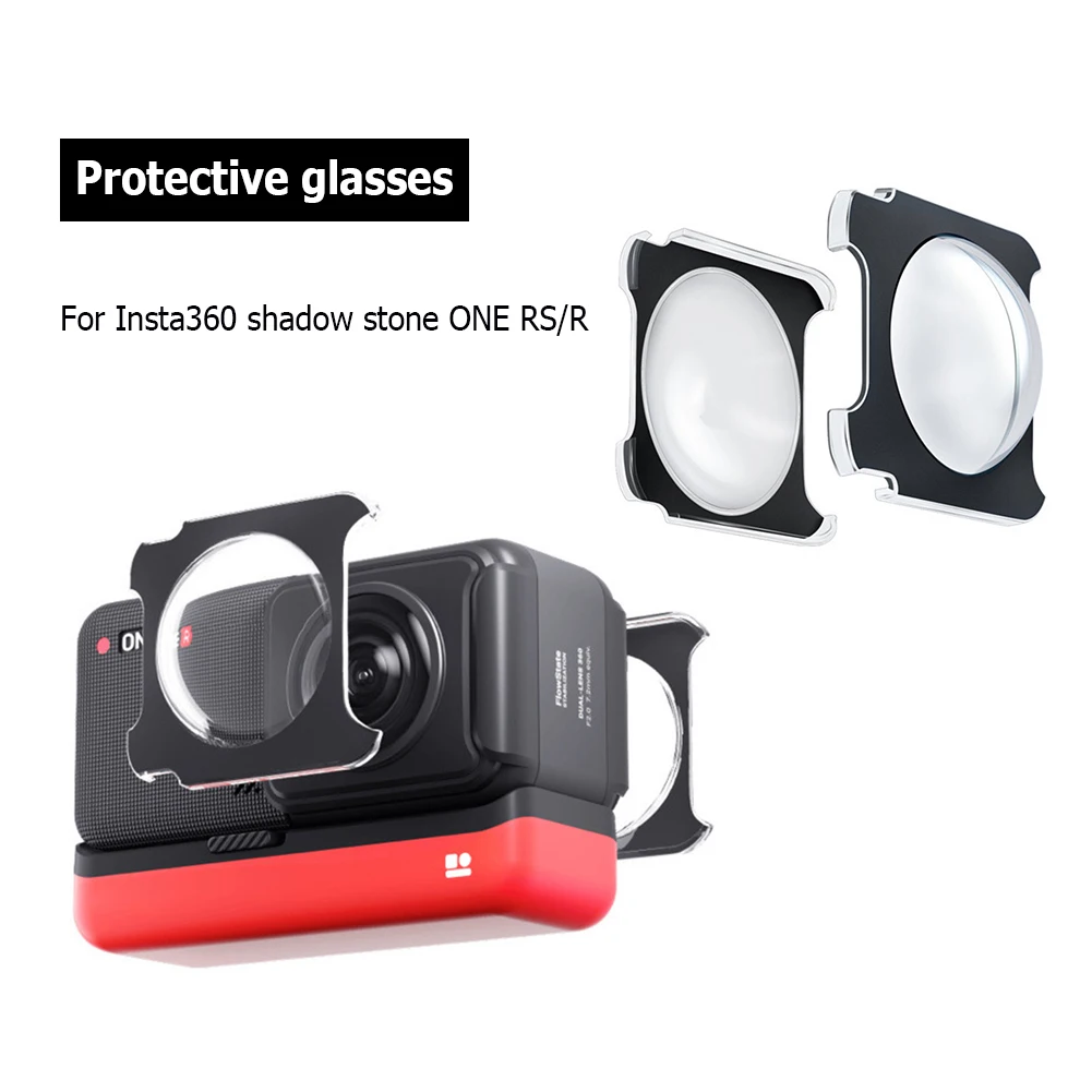 Panoramic Camera Lens Guards for Insta360 Shadow Stone ONE RS/R Protector Cover Tempered Glass Sports Camera Protective Lens Cap