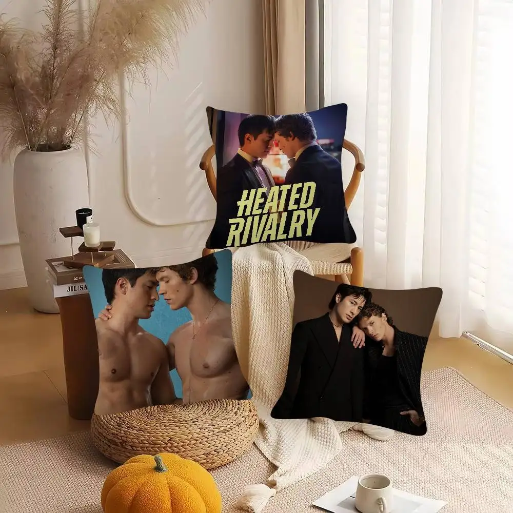TV Drama Heated Rivalry Cartoon Series Square Pillowcase Soft Waist Sofa Cushion Cover Bedroom Room Pillowcase
