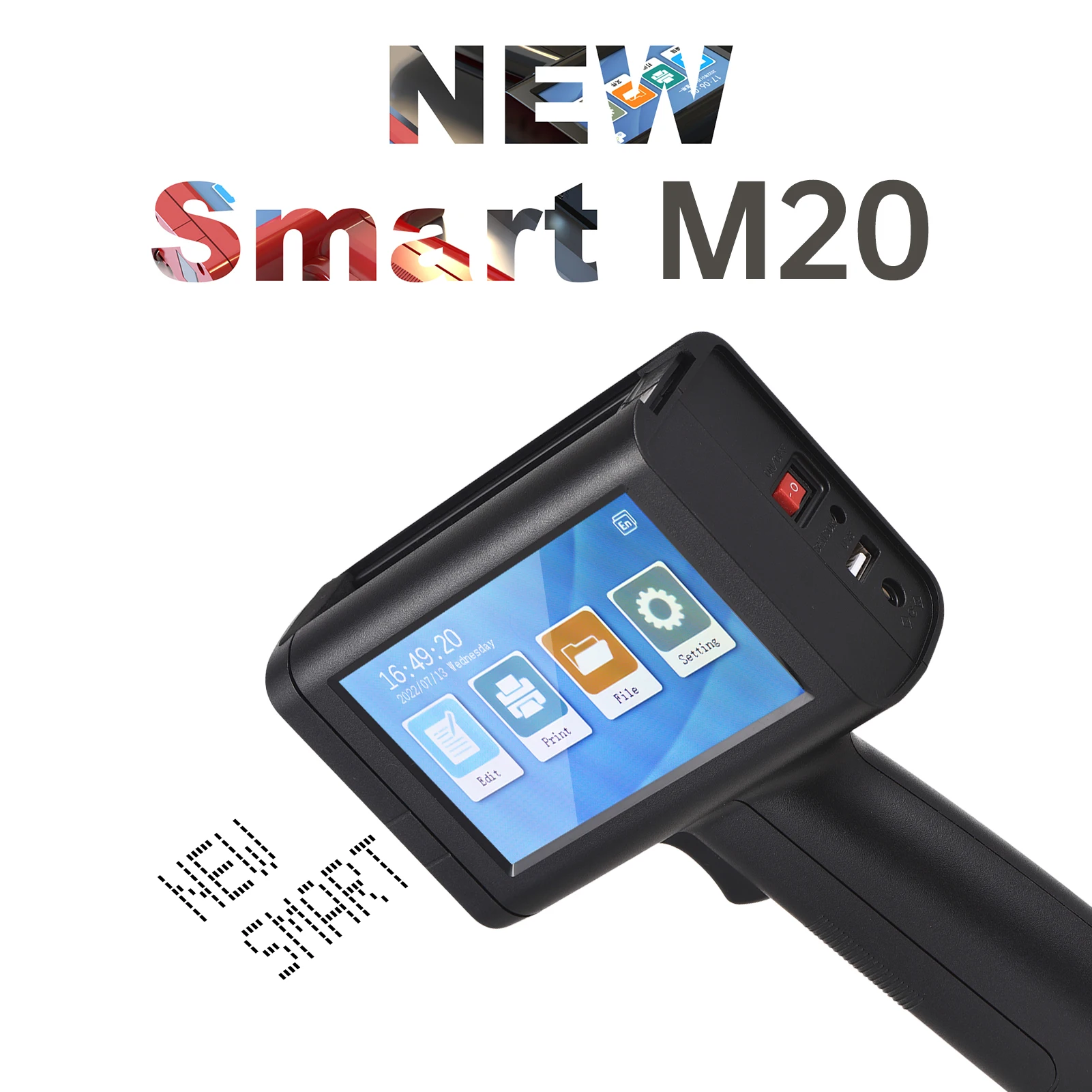 

Mobile Inkjet Printer 4.3 Inch HD LED Touch Screen Handheld Inkjet Printer 4 Core CUP Portable Mobile Inkjet Printer 600DPI