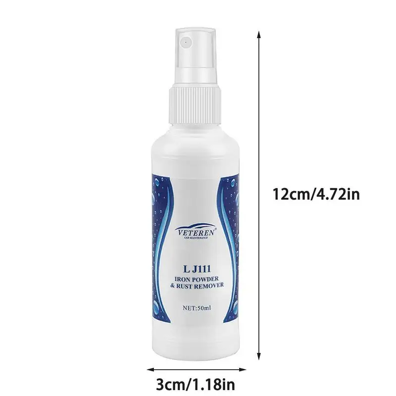 Rust Remover มัลติฟังก์ชั่น Rust Remover สําหรับโลหะ 50ml แบบพกพารถรายละเอียดอุปกรณ์เหล็กทําความสะอาดสําหรับสีรถยนต์