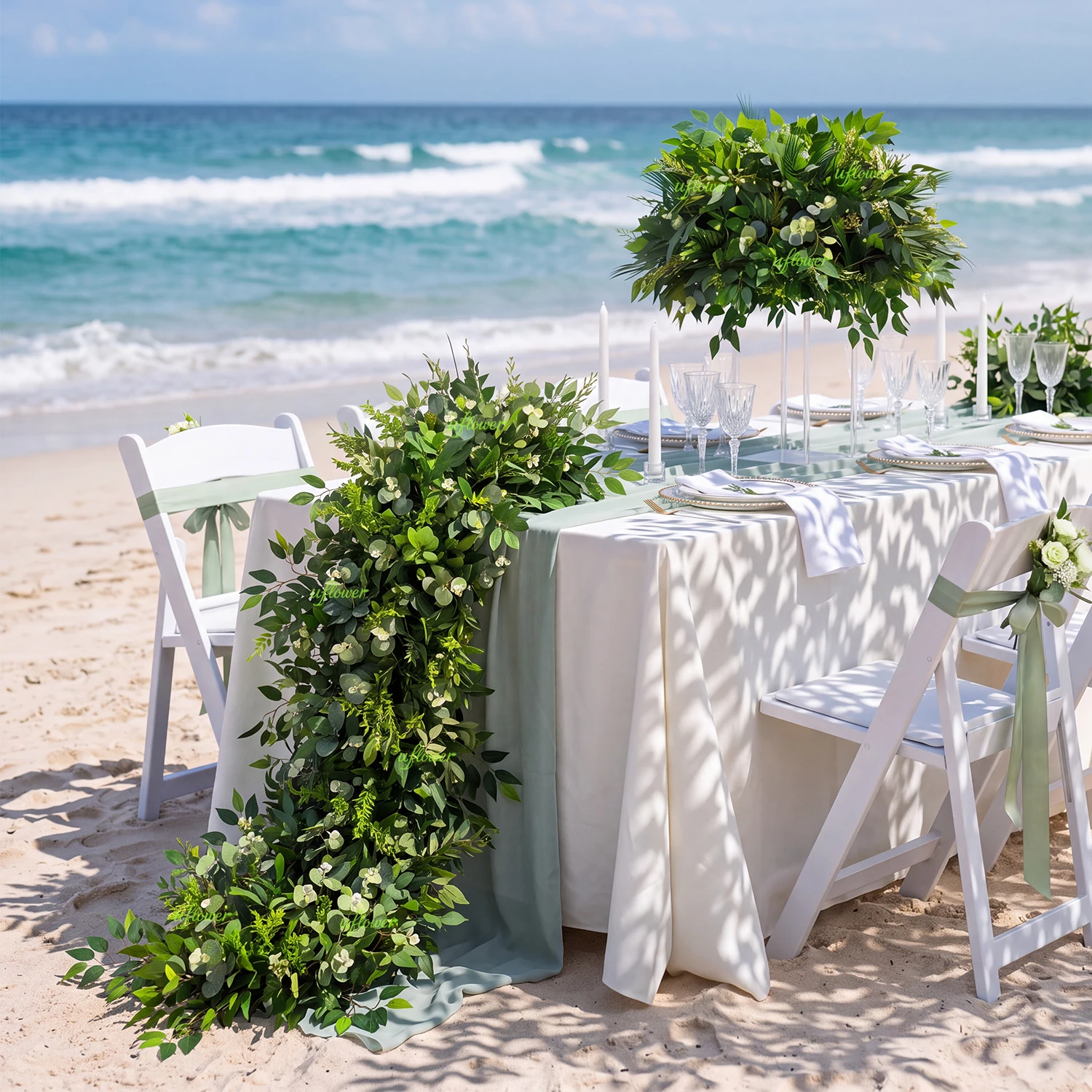 Supply Wedding Venue - Uflower Yapay Yeşil Yapraklar Düğün Koridor