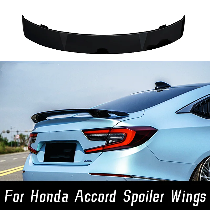 

For 2018-2022 Honda Accord Sport Style Rear Trunk Lid Spoiler Car Lip Wings ABS Black Carbon Exterior Tuning Splitter Accessorie