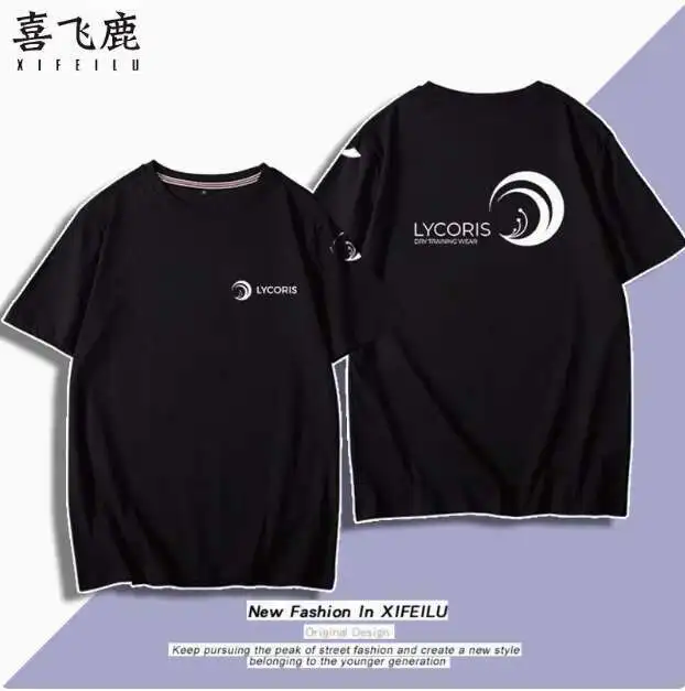 

Anime Lycoris Recoil Short Sleeve T-Shirt Summer Costume Cosplay Casual Student Loose Tops anime
