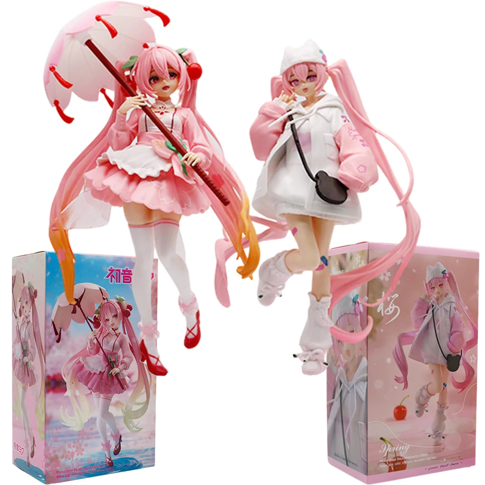 Anime Hatsuned Miku Figure Subculture Outfit Heart Stick Cute Girl PVC Collectible Model Toy Gift Hot In Stock view 5