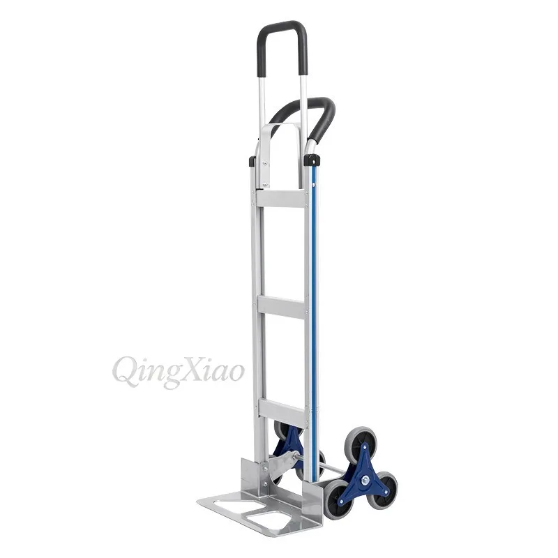 Two Wheel Thickened Aluminum Hand Truck Heavy Duty Cargo Dolly With Climbing Function For Household And Logistics Transport