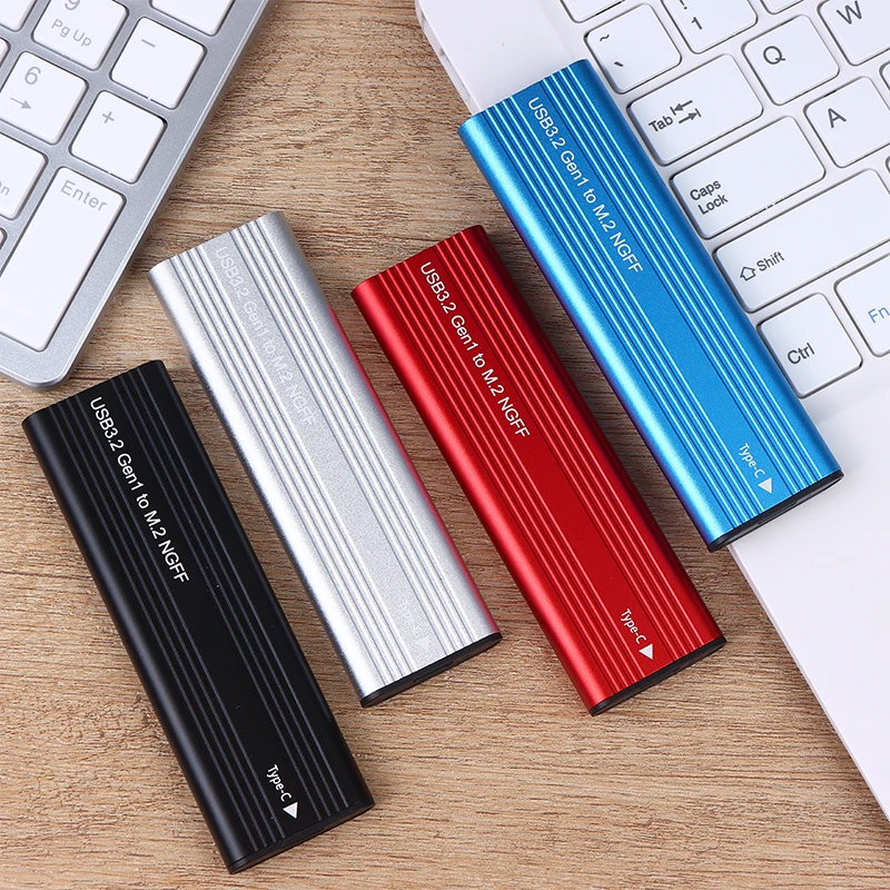 Usb3.2 tipo-c gabinete de unidade de estado sólido liga de alumínio adaptador sata externo caixa de disco rígido para desktop portátil