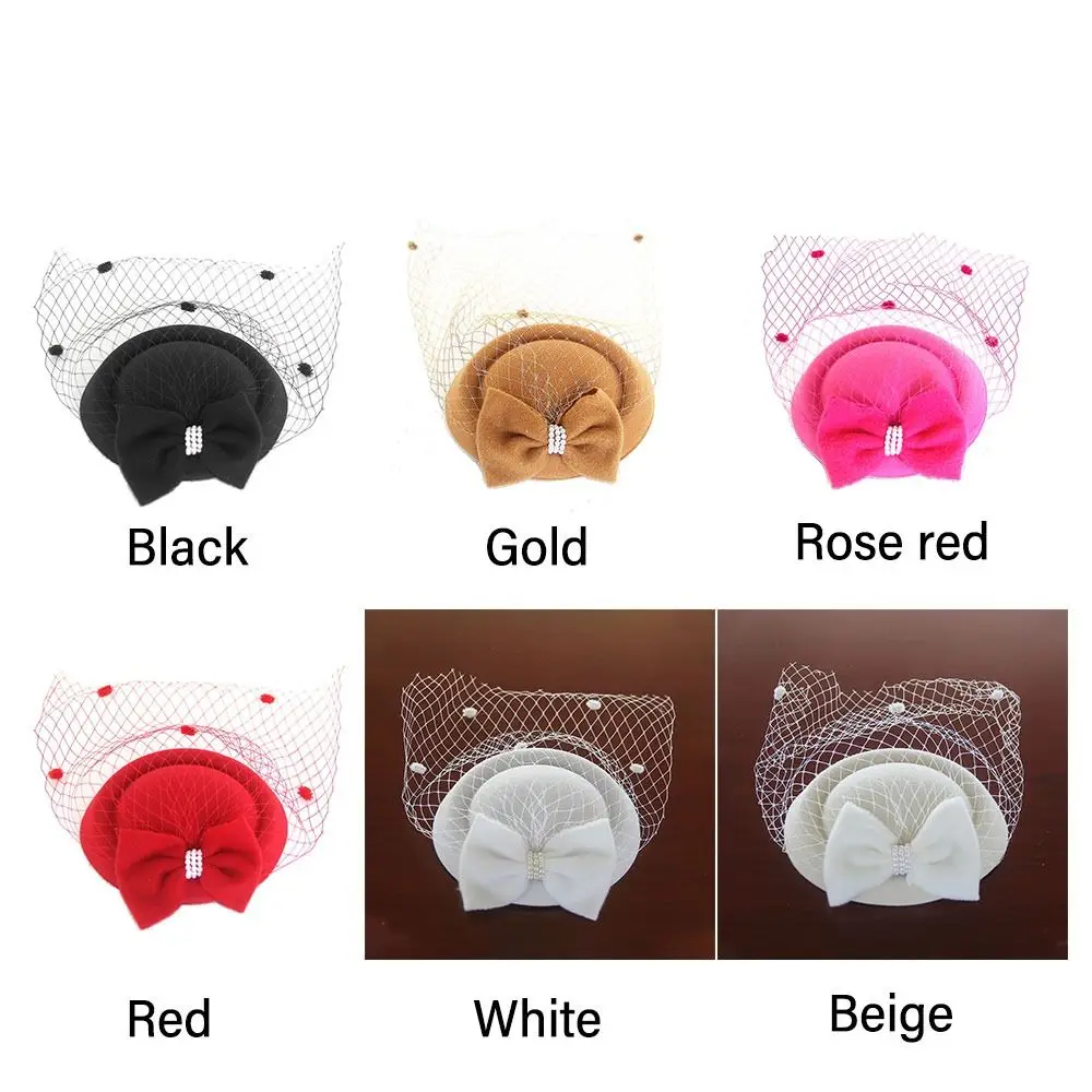 

Hair Accessories Fascinator Hats Charming Hair Claw Bowknot Felt Headband Wedding Bowknot Mesh Headband Women Girls