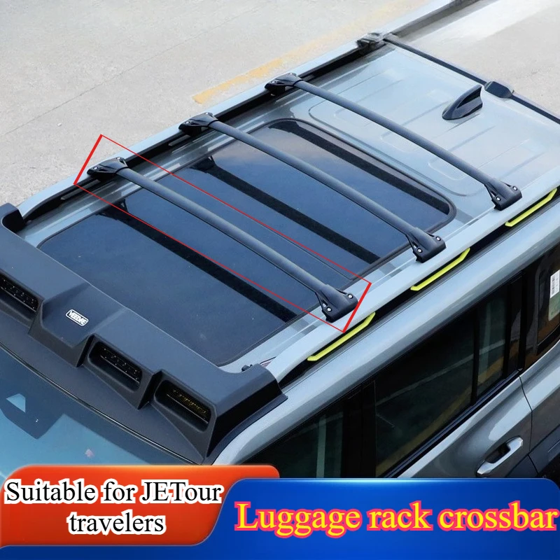 

For 2023 Jetour Traveller T-X Heavy-Duty Roof Rack Cross Bars Roof Top Tent Accessories Universal Mounting Kit SUV Luggage Rail