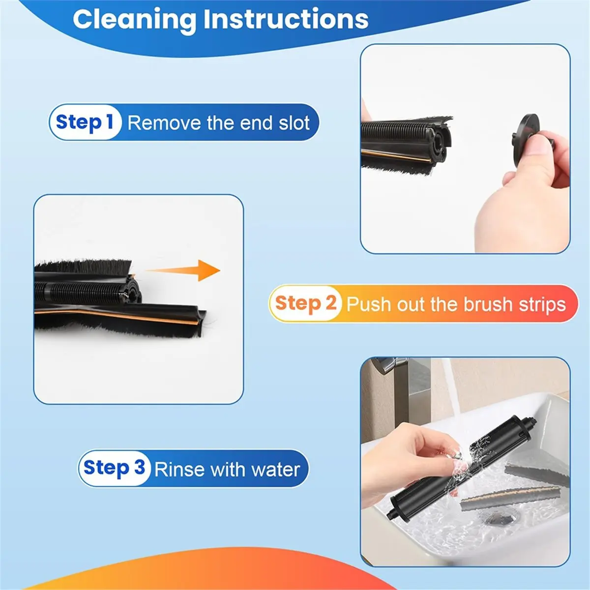 

Tricut Brush Strip Fit for X30 X40 L40 Ultra, X20 Pro/X10+/X20+/M40/ H40, E30/P50 Pro Ultra/Z50 Ultra