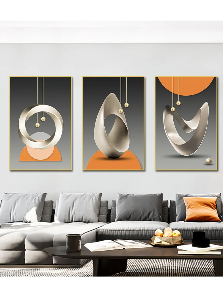 Triptych 5d diy diamond painting Abstract 3D Geometric Nordic Circle Landscape embroidery cross stitches full drill T1680