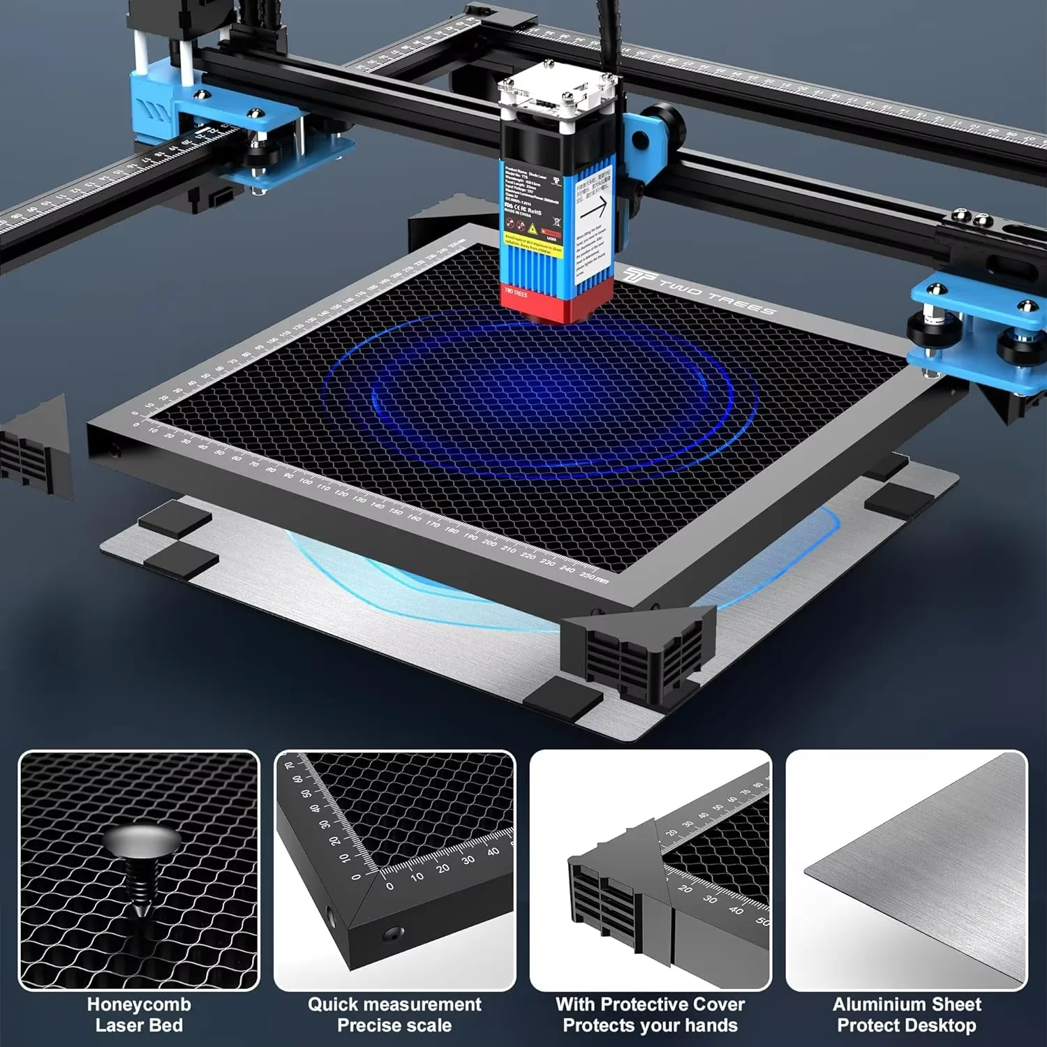 Meja Kerja Laser Sarang Lebah - Honeycomb Laser Bed ulasan dan harga