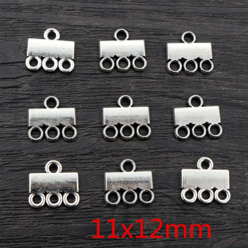 30pcs Antique Silver Plated Vintage Bar Rectangle Retro Connector Charm Pendant DIY Necklace Jewelry Findings Accessories
